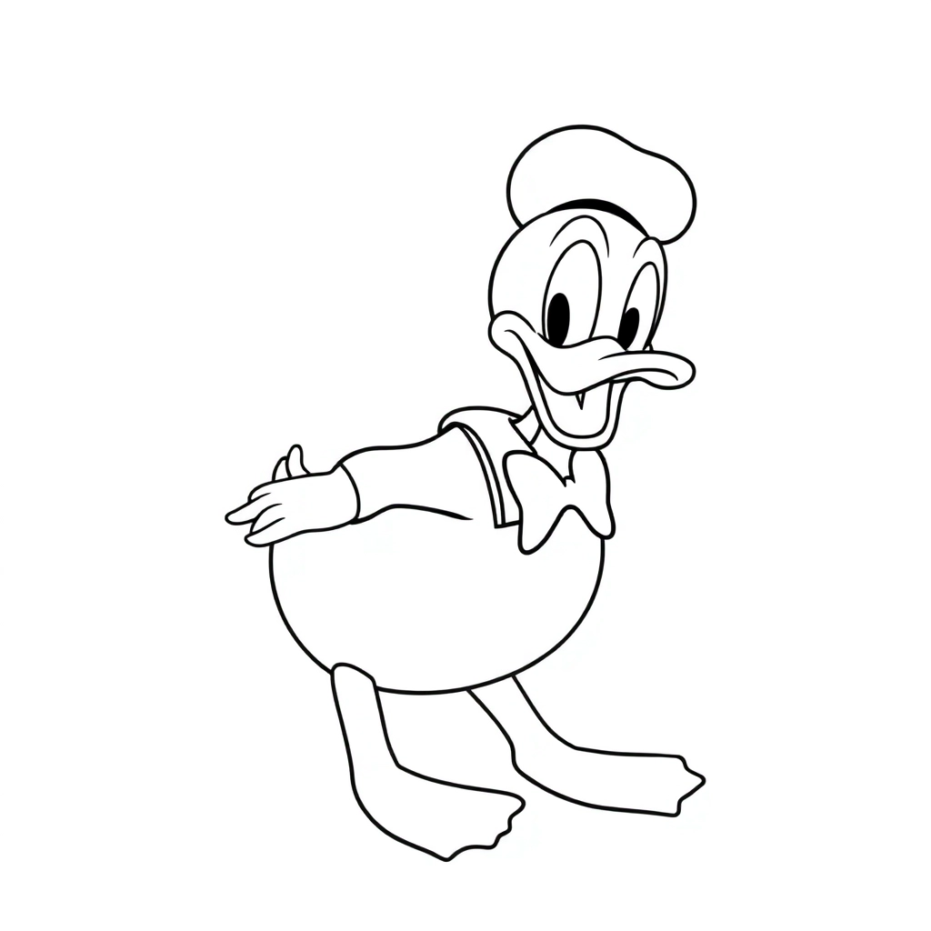 Donald Duck صفحات التلوين