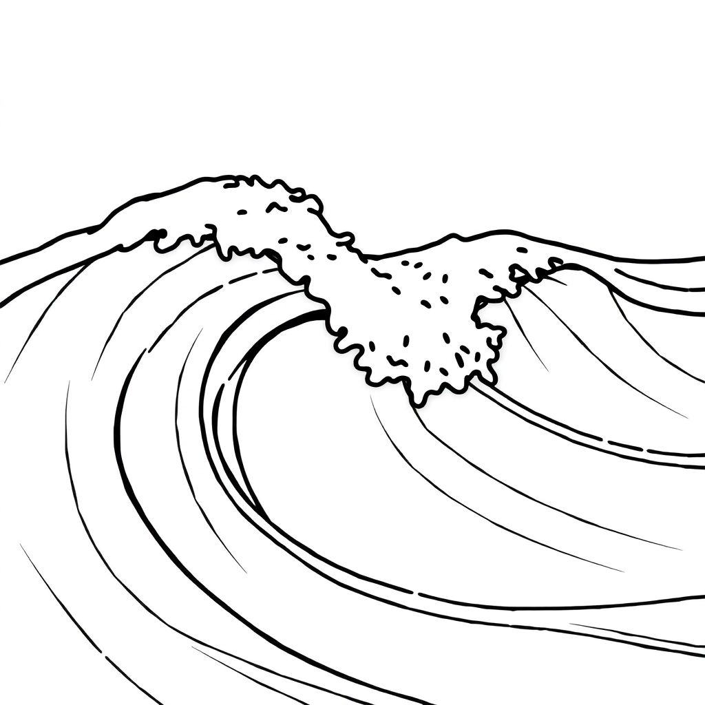 传统海浪 صفحات التلوين