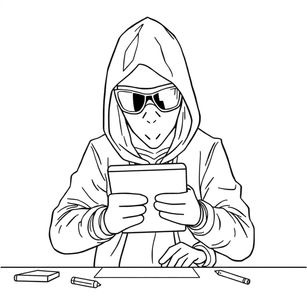 hacker صفحات التلوين