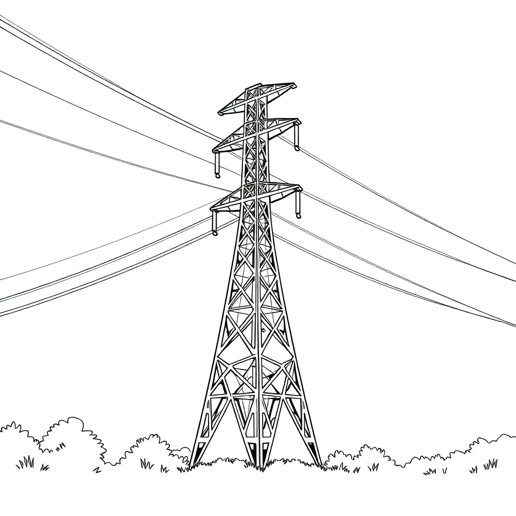 High voltage transmission network صفحات التلوين