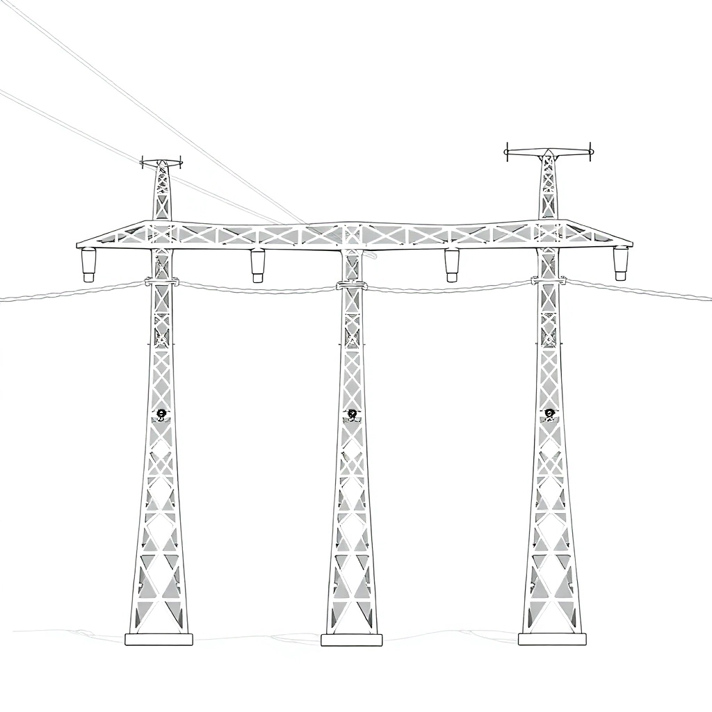 Horizontal version of the high voltage transmission network picture صفحات التلوين