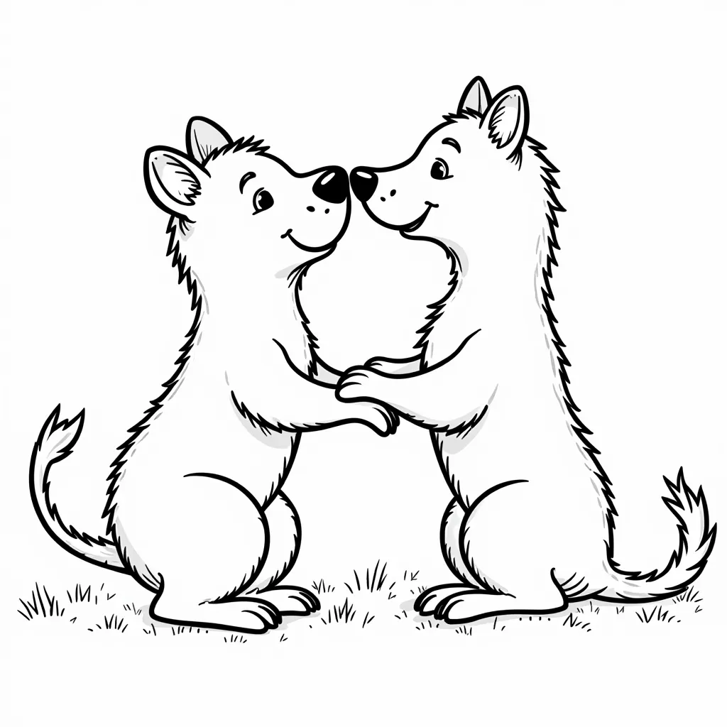 animals giving each other the heimlich maneuver coloring pages