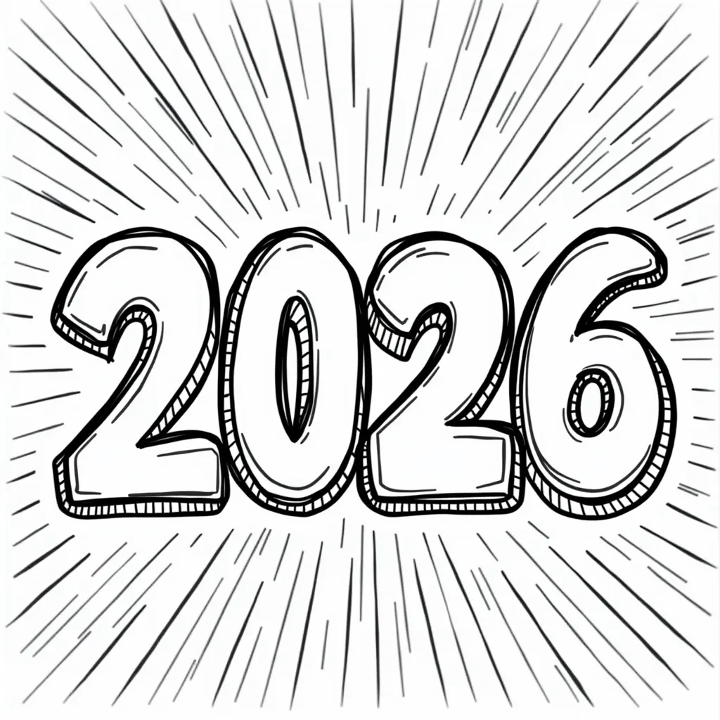 new year 2026 coloring pages