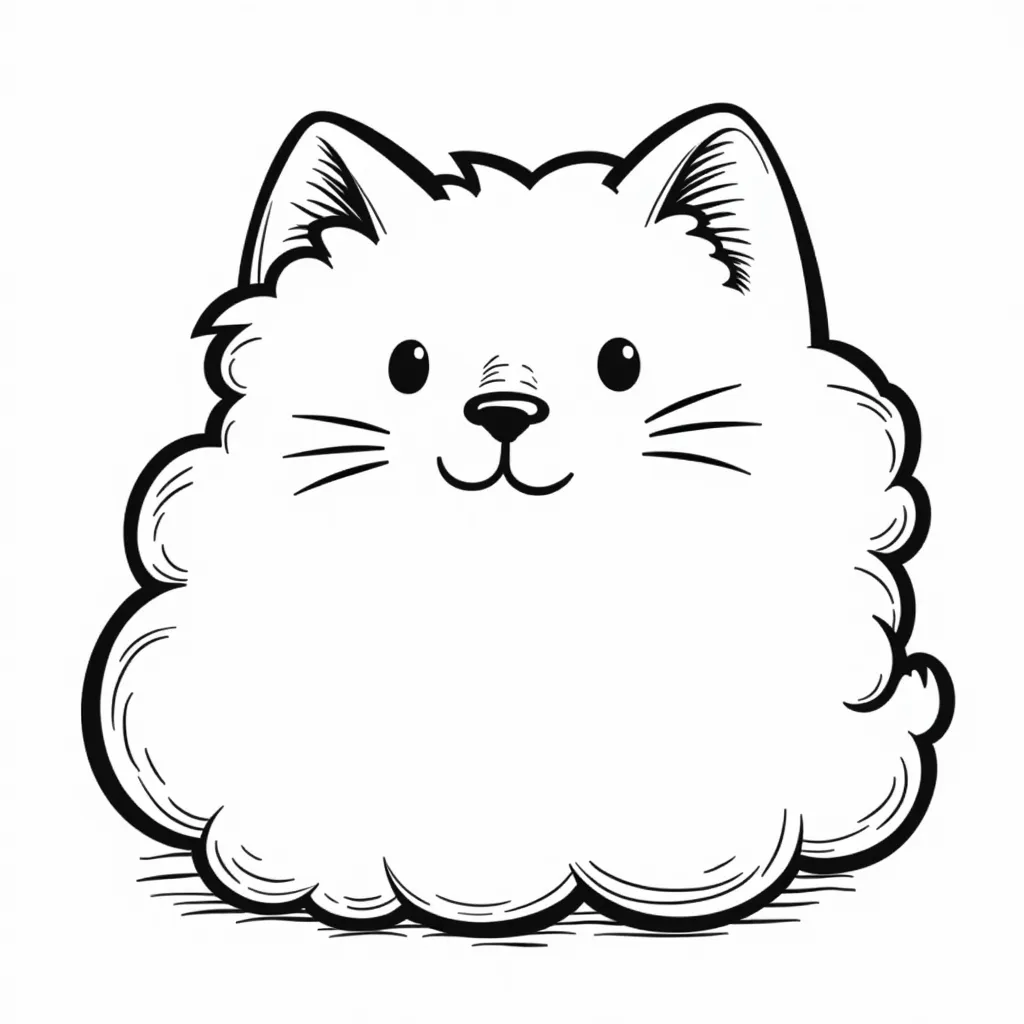 fart cloud cats coloring pages