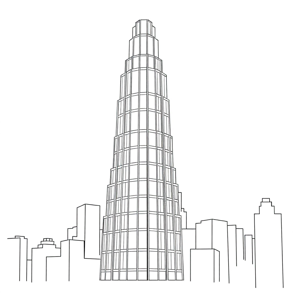 Highrise perspective صفحات التلوين