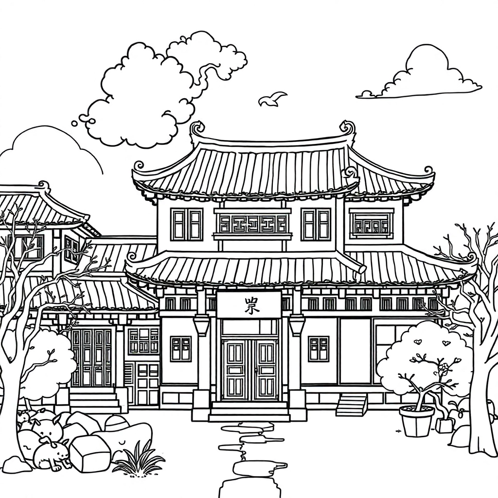 乔家大院 صفحات التلوين