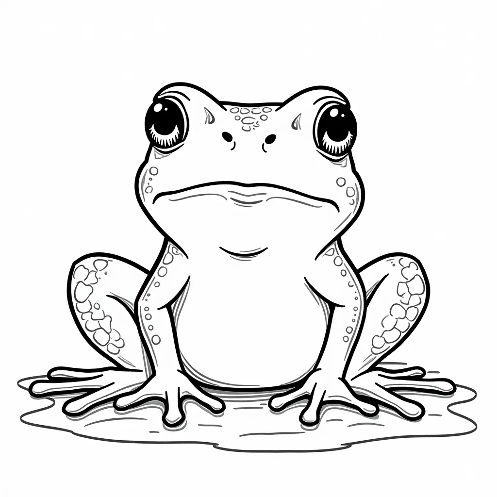 An ugly frog coloring pages