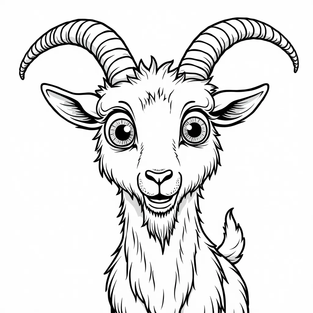 goats with crazy eyes that look like a vortex coloring pages