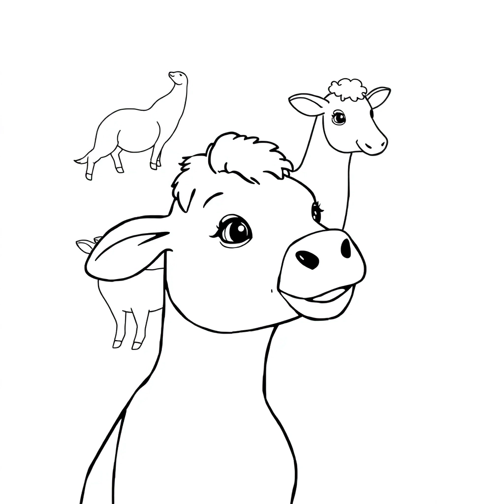 many cuteanimails on the farm  صفحات التلوين