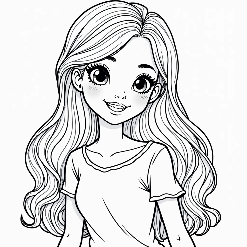 女朋友 coloring pages