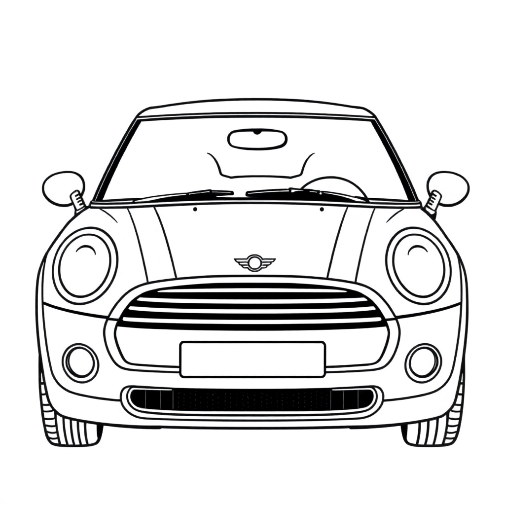 mini coupe صفحات التلوين