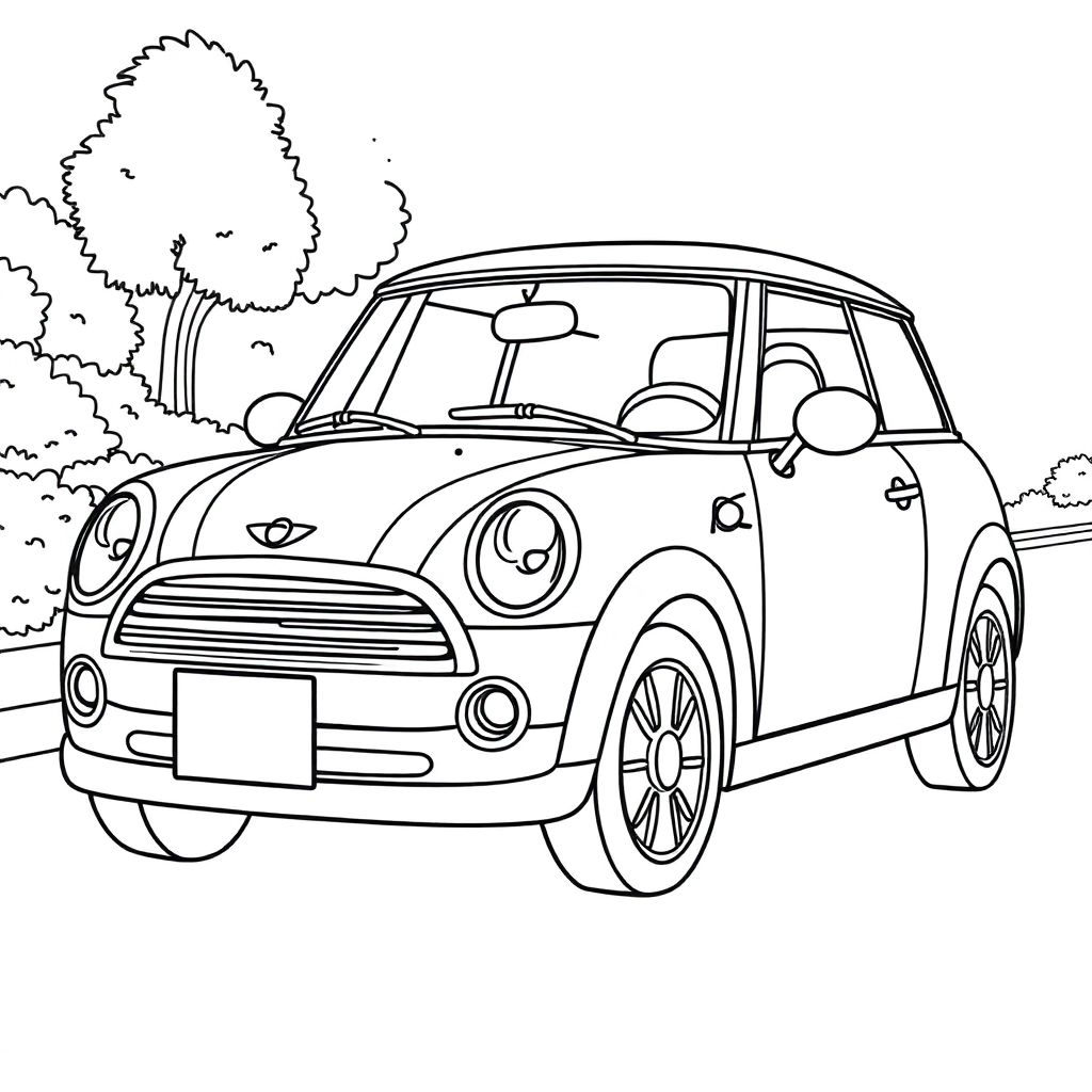 mini coupes صفحات التلوين