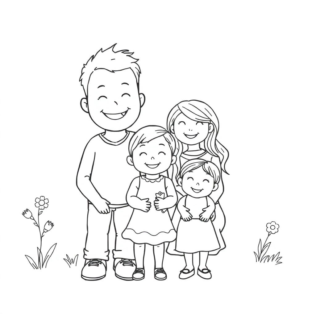 a family صفحات التلوين