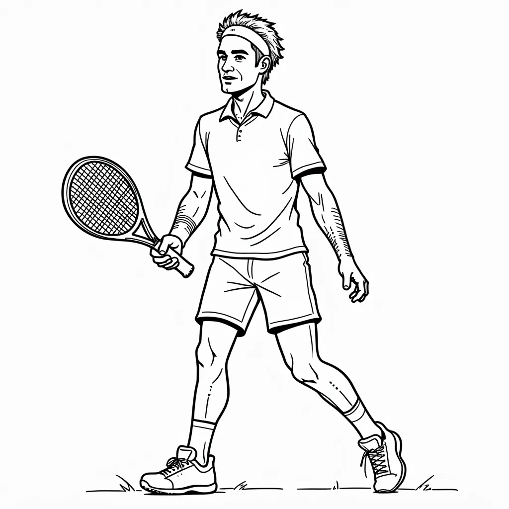 Roger federer coloring pages