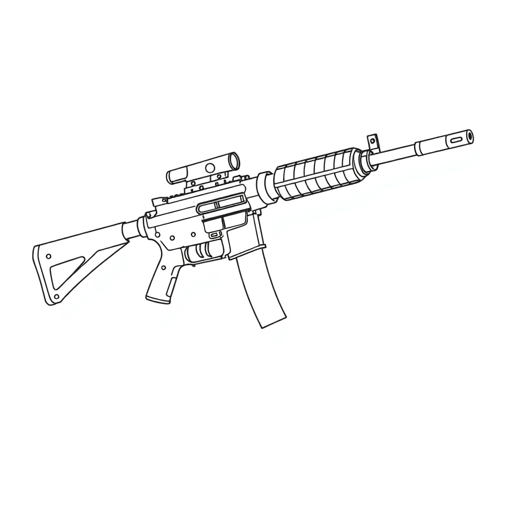 M416步枪 صفحات التلوين