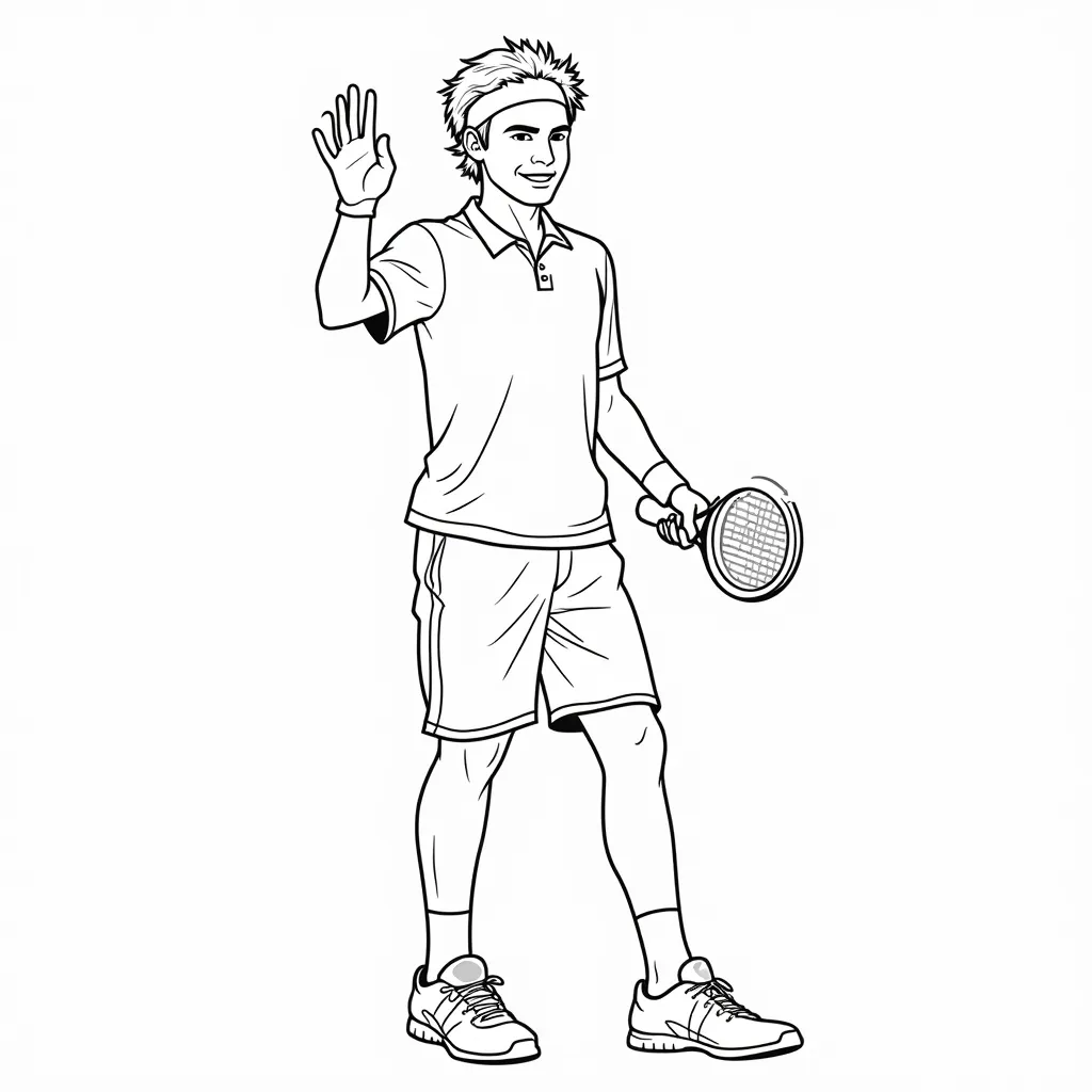 Roger federer coloring pages