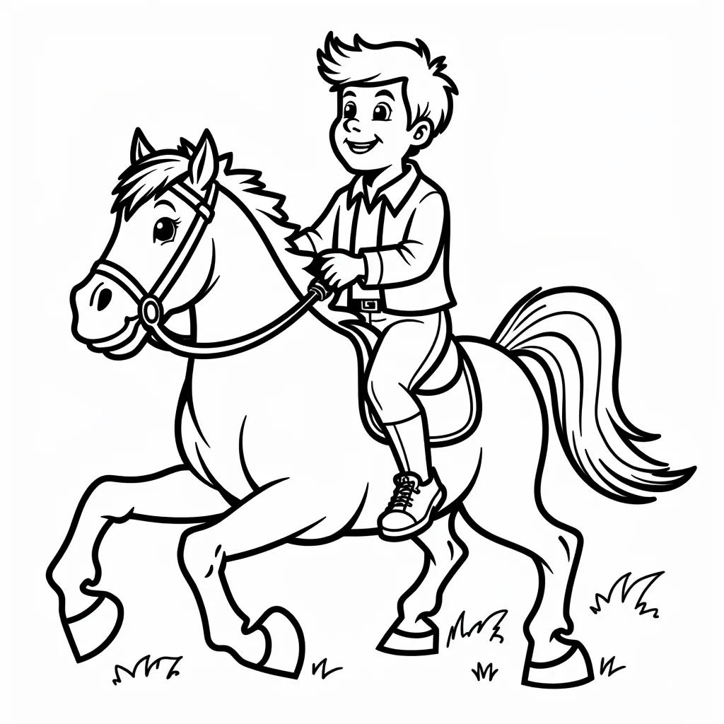 a man ride piane coloring pages