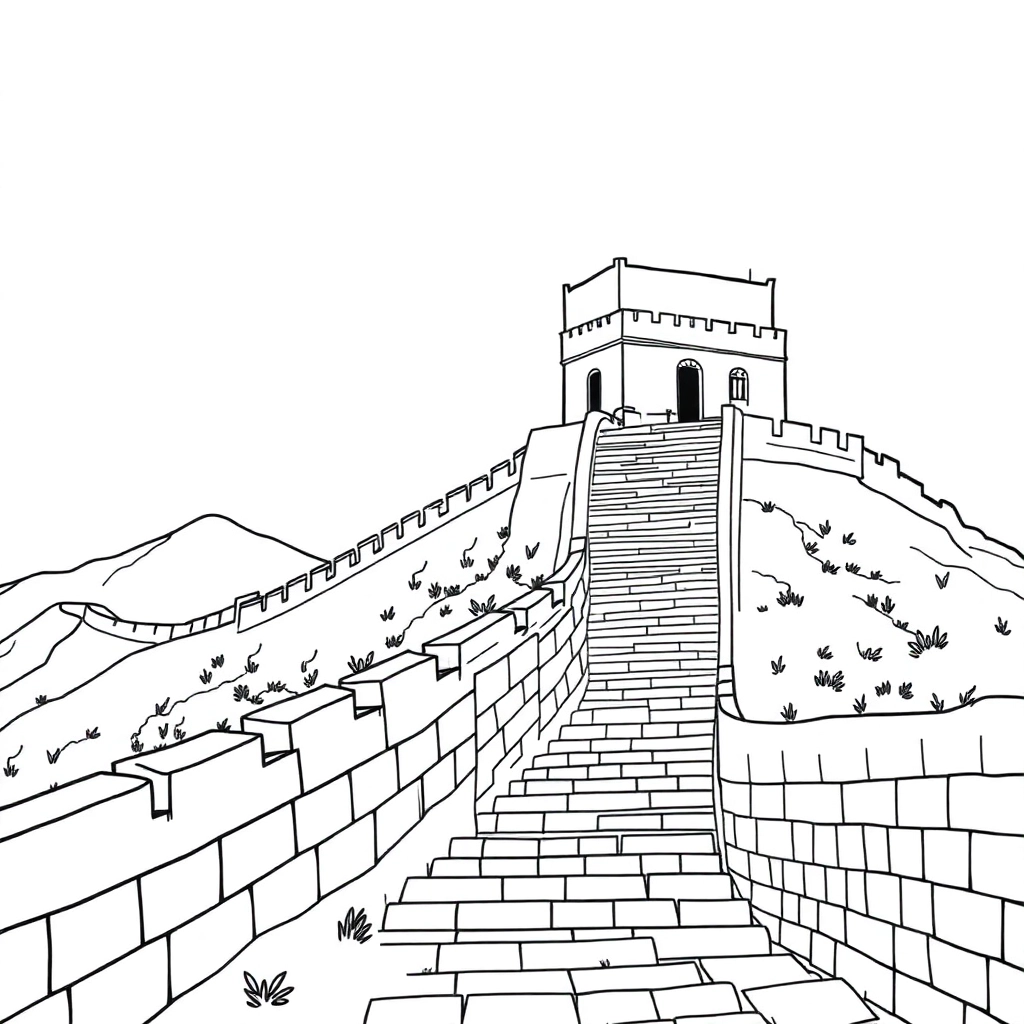 great wall صفحات التلوين