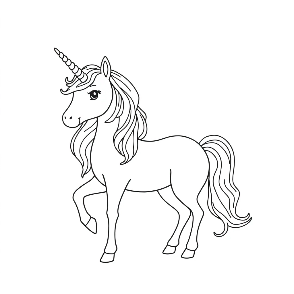 Unicorn  صفحات التلوين