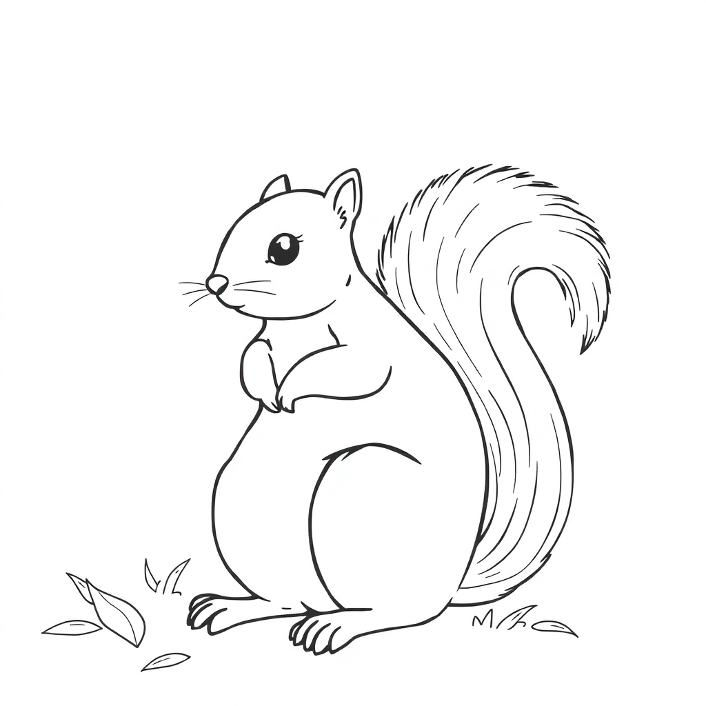 Squirrel صفحات التلوين