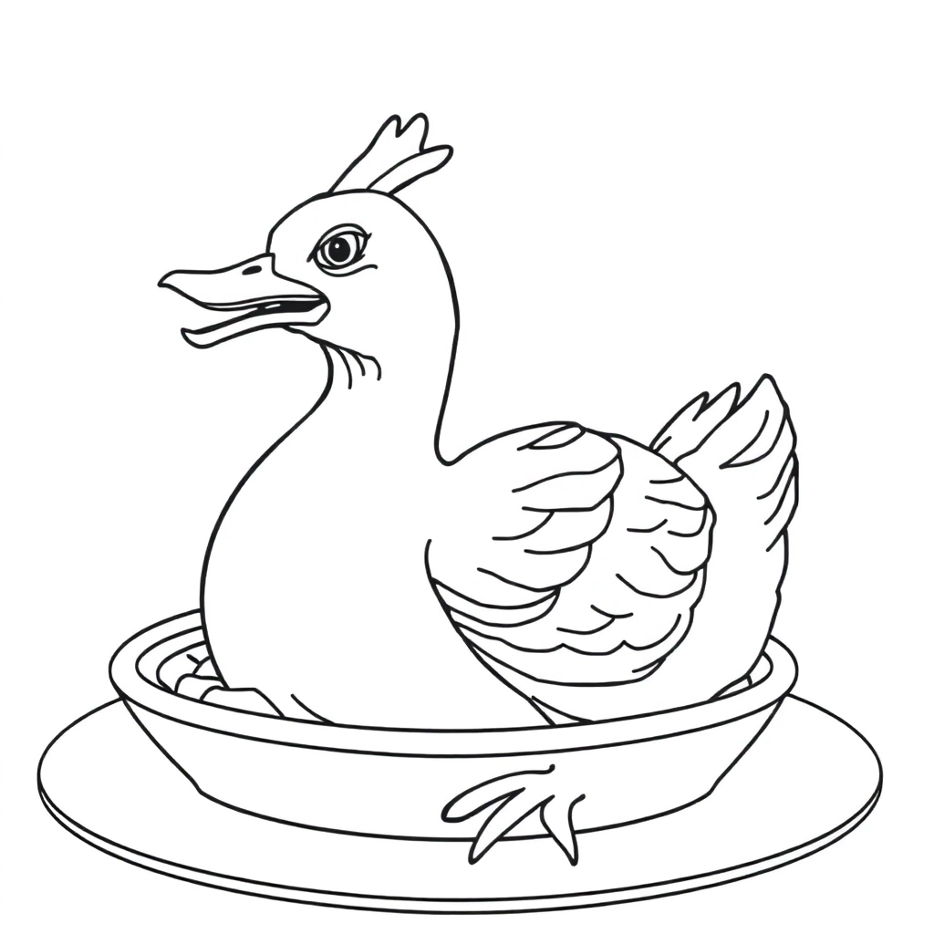 北京烤鸭店铺中国白描图 صفحات التلوين