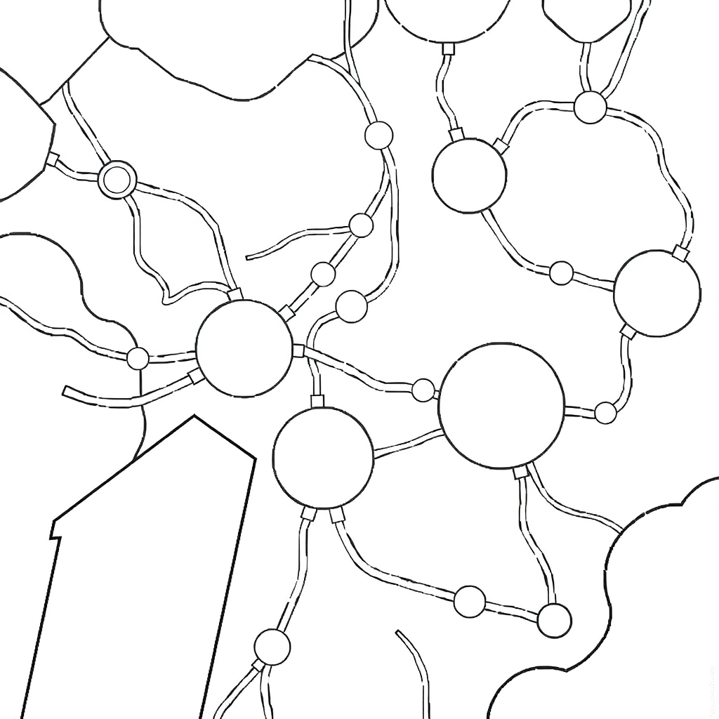 molecular network صفحات التلوين