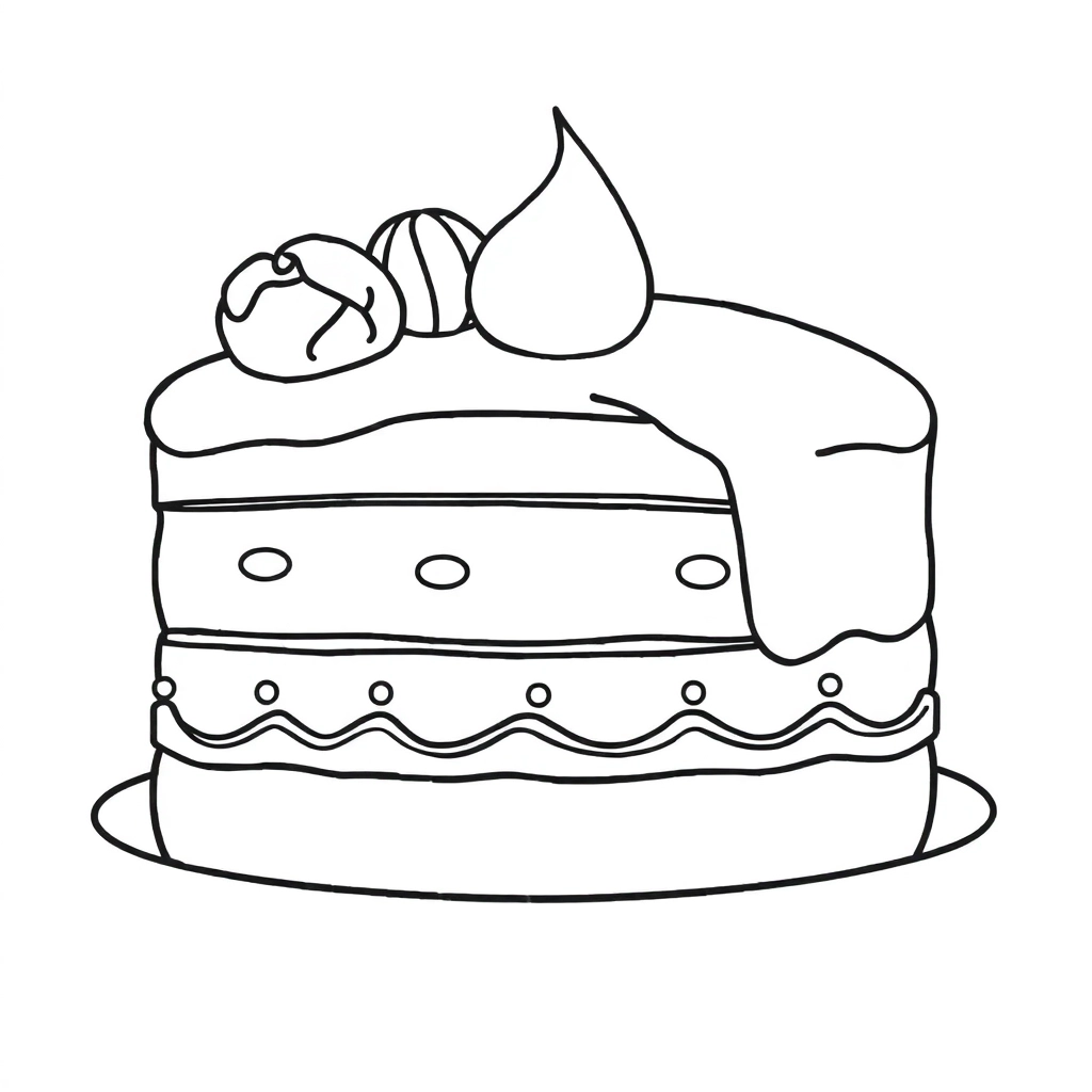 birthday cake صفحات التلوين