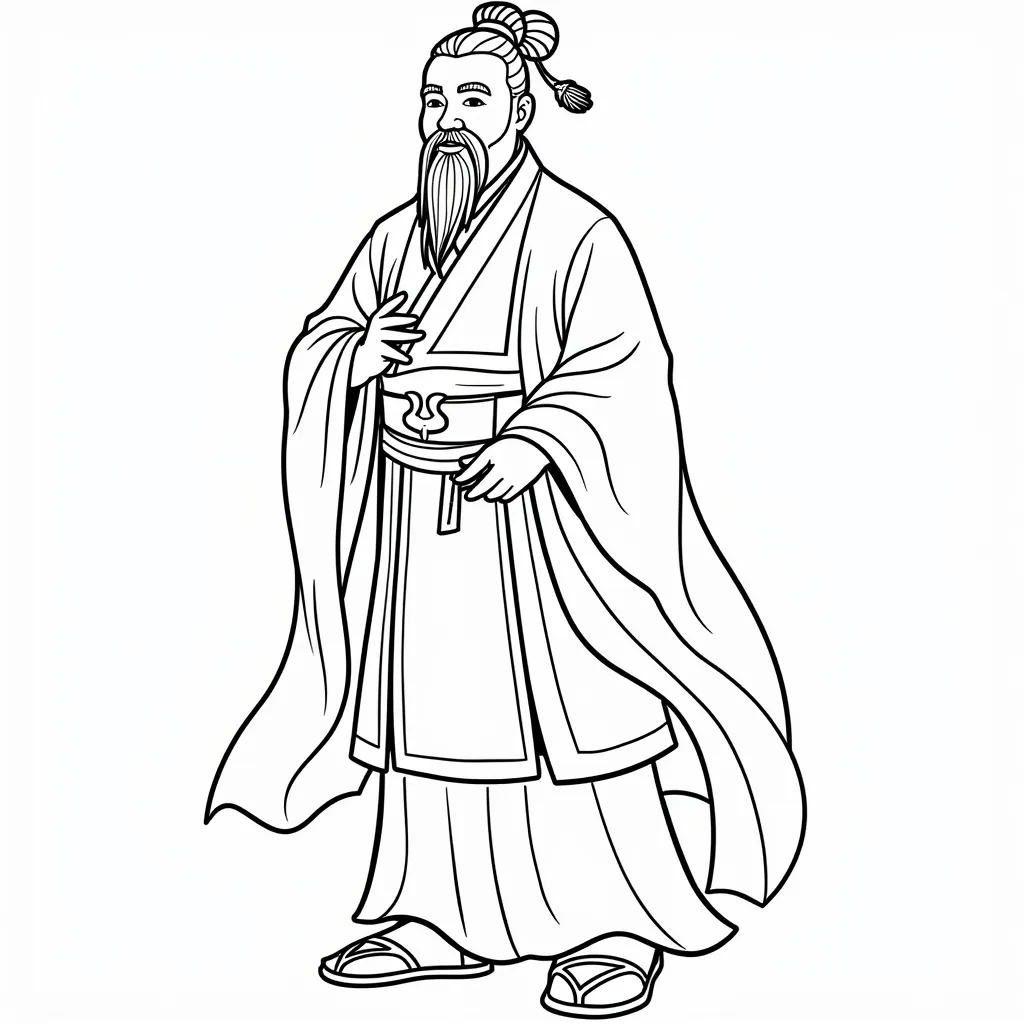 中国伟人 coloring pages