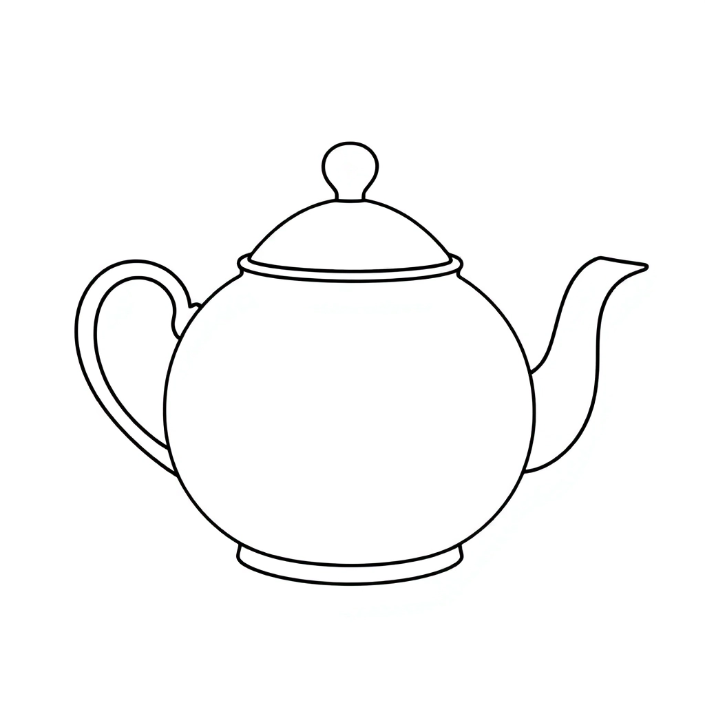茶壶 صفحات التلوين