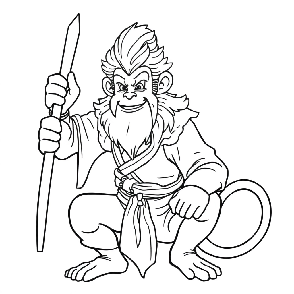 dasheng  QI   sun wukong صفحات التلوين