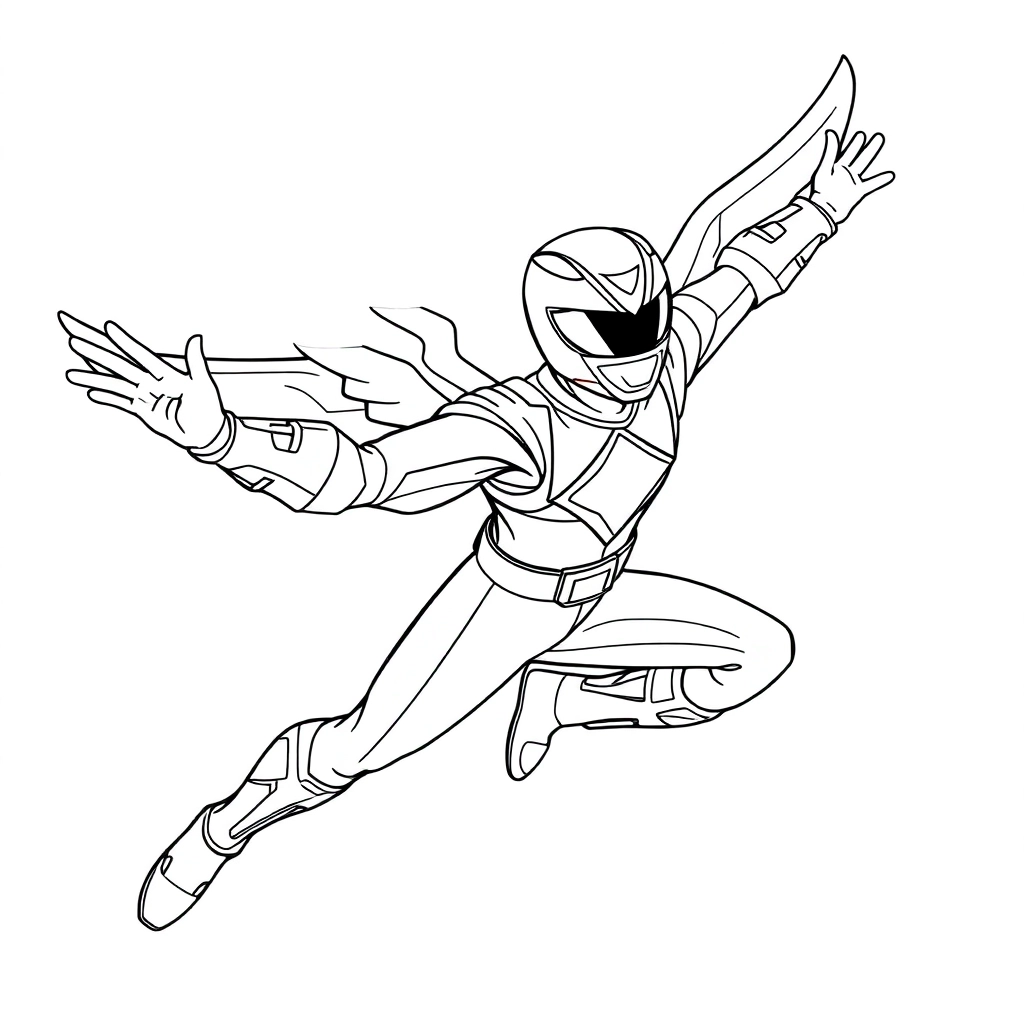 power ranger flying over the world صفحات التلوين