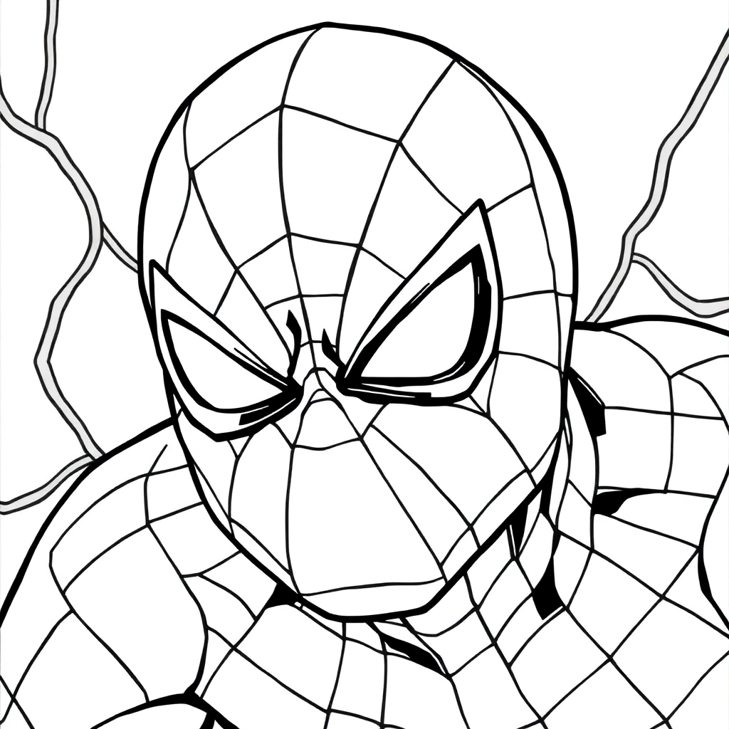 Spiderman is crying Páginas para Colorear