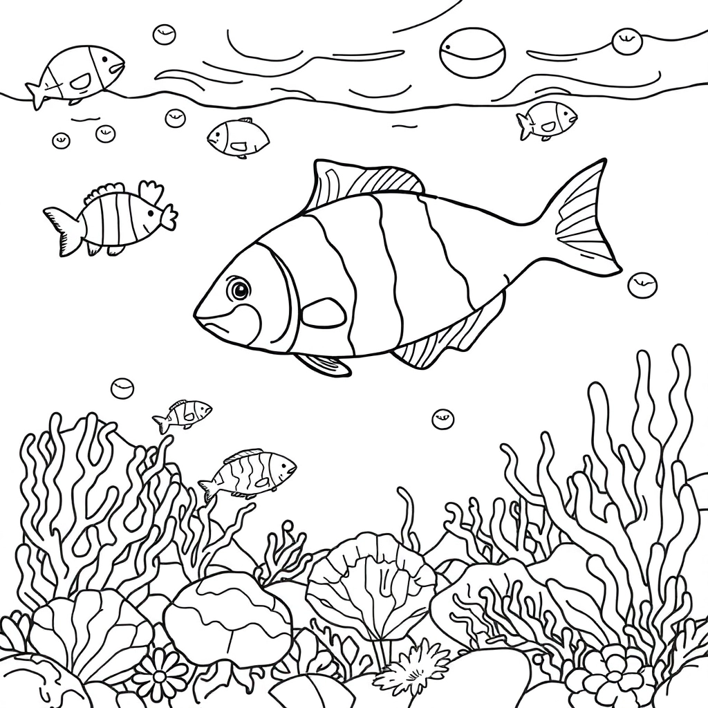 海底世界 صفحات التلوين