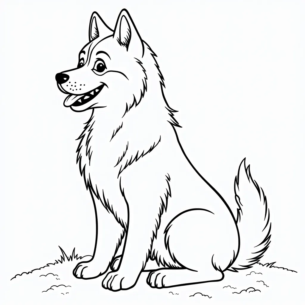 husky coloring pages