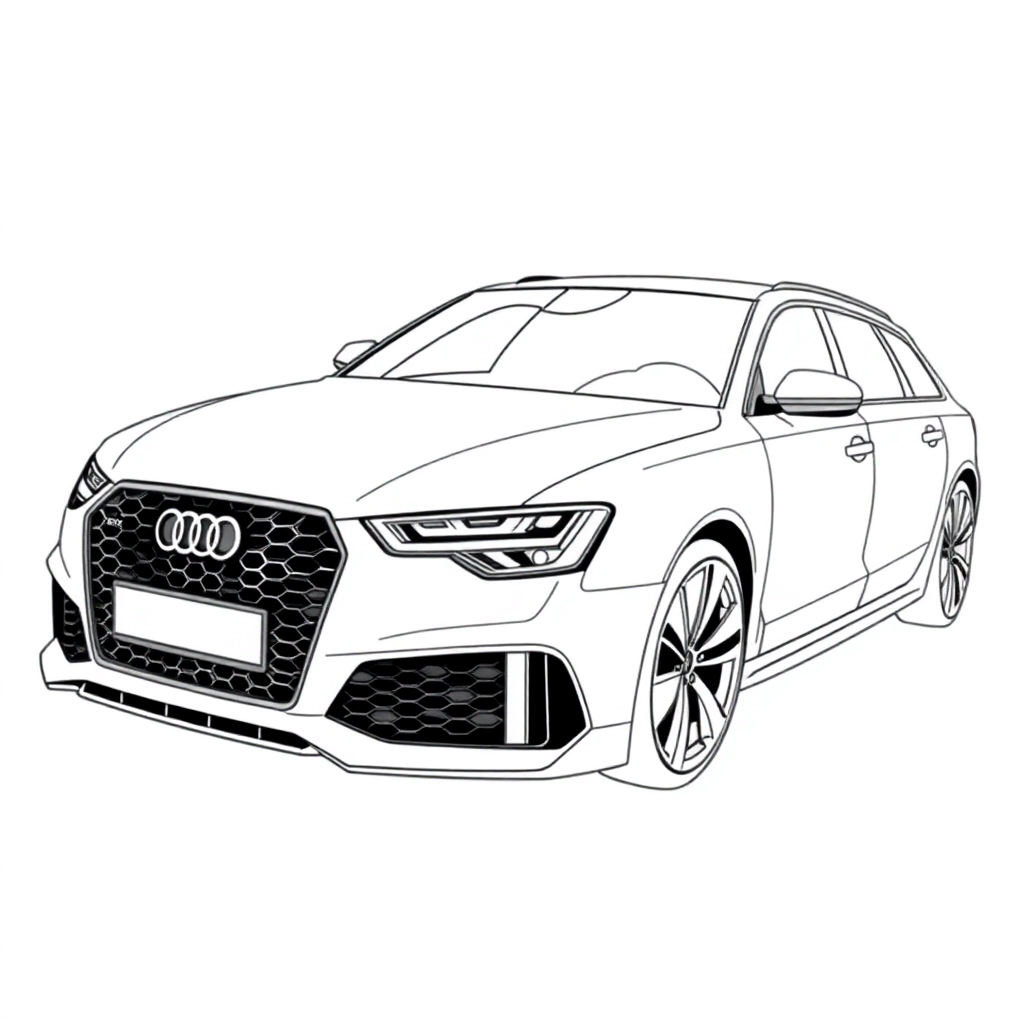 audi rs6 avant صفحات التلوين