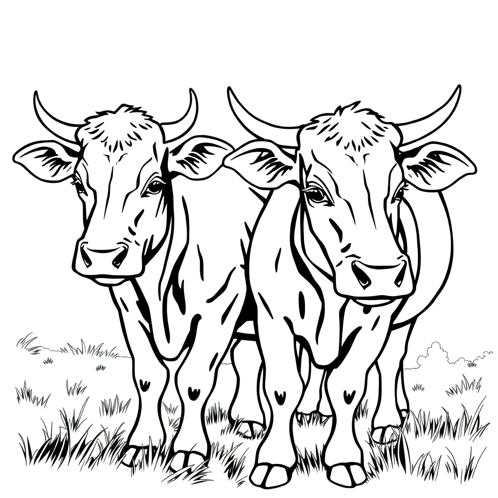 Vacas y becerros  صفحات التلوين