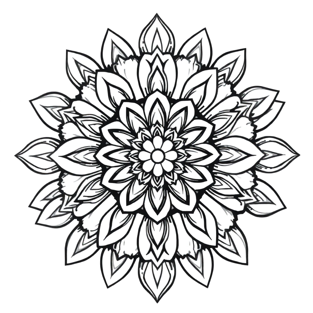 Mandalas de flores صفحات التلوين