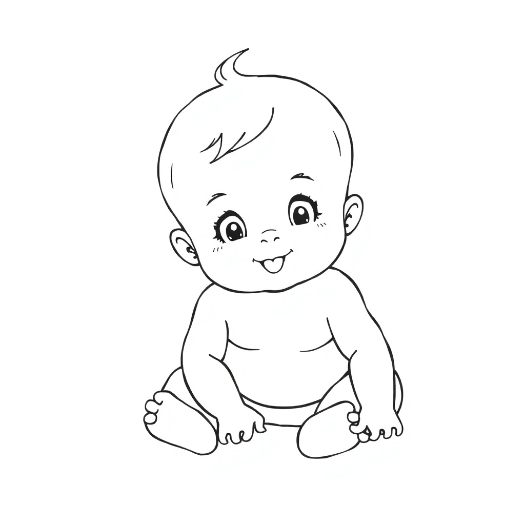 a newborn baby صفحات التلوين