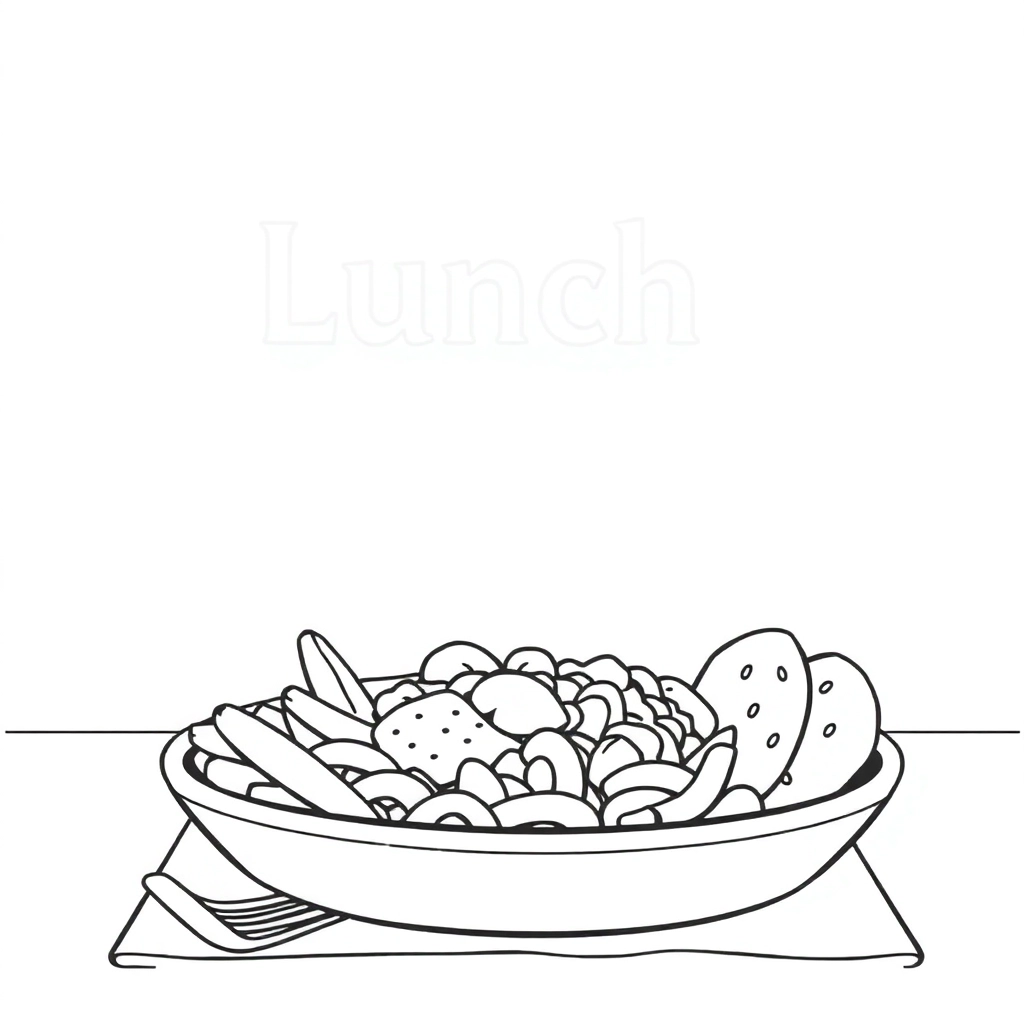 营养午餐手抄报 Páginas para Colorear