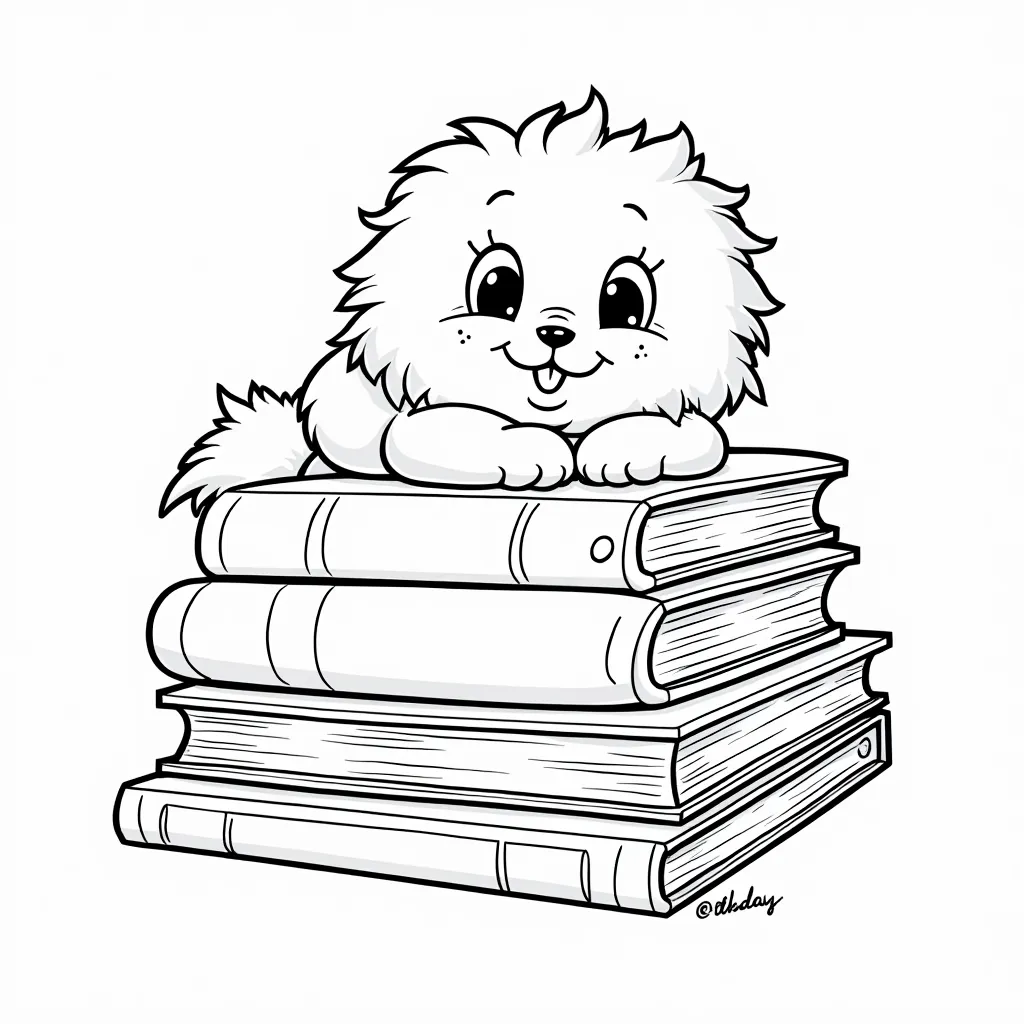 Books coloring pages