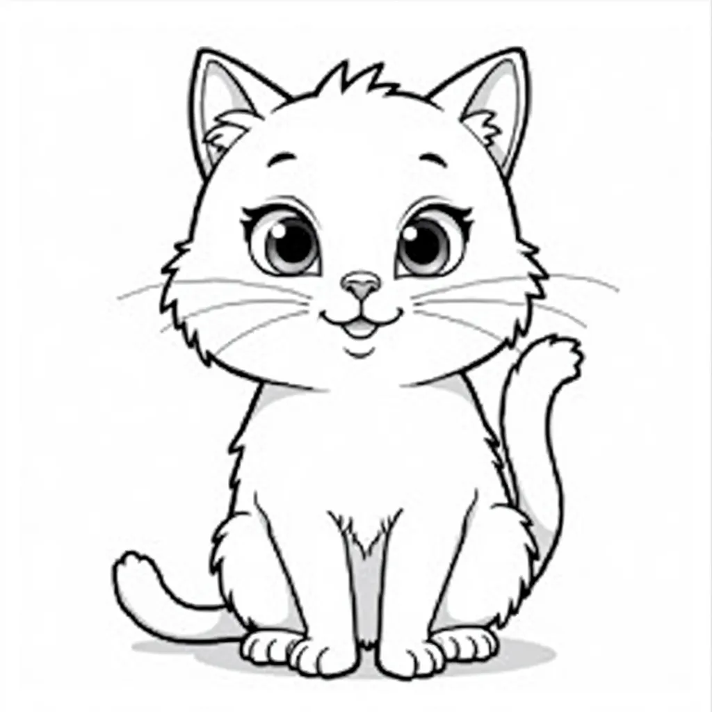 find the cat coloring pages