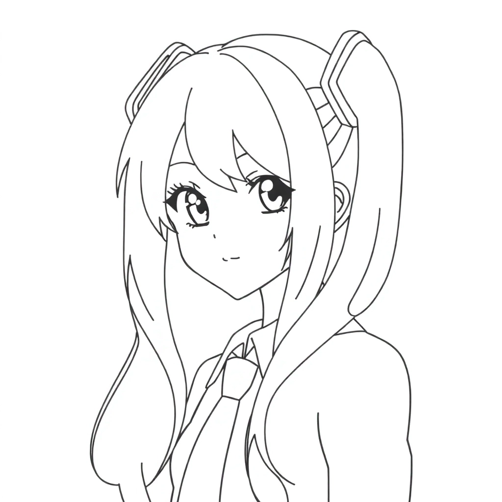 初音未来 صفحات التلوين