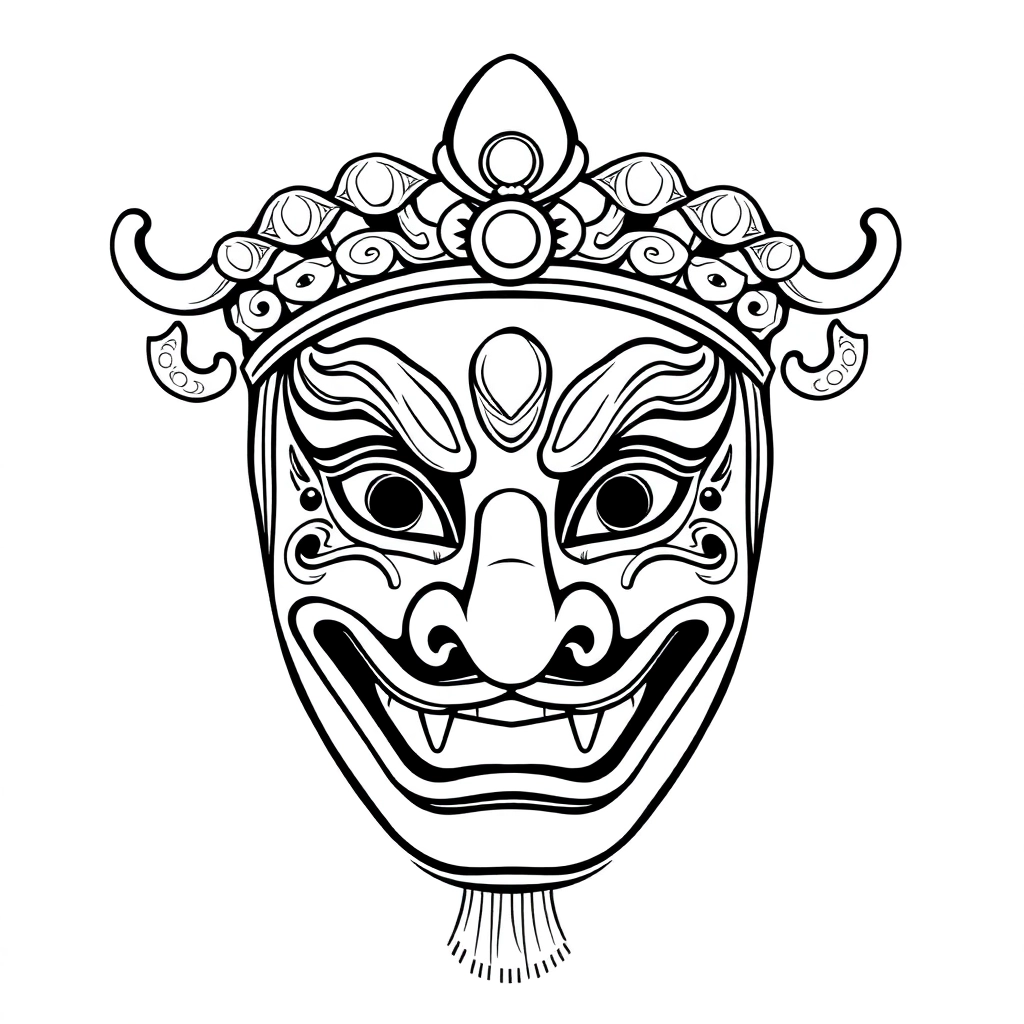 Peking Opera Mask صفحات التلوين