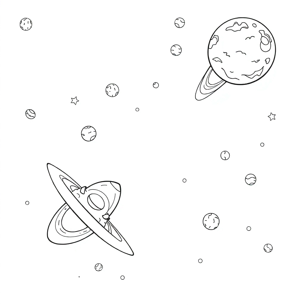 太空 صفحات التلوين