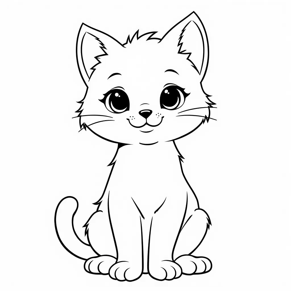 little cat coloring pages