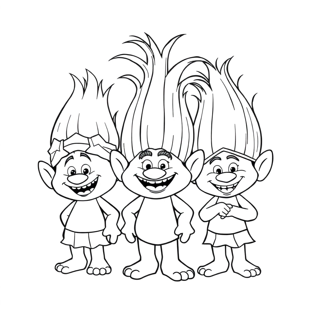 Trolls movie characters صفحات التلوين