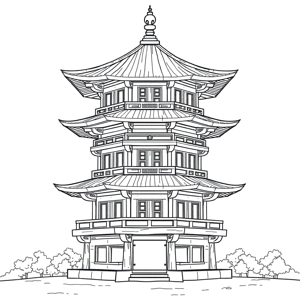 应县木塔 صفحات التلوين