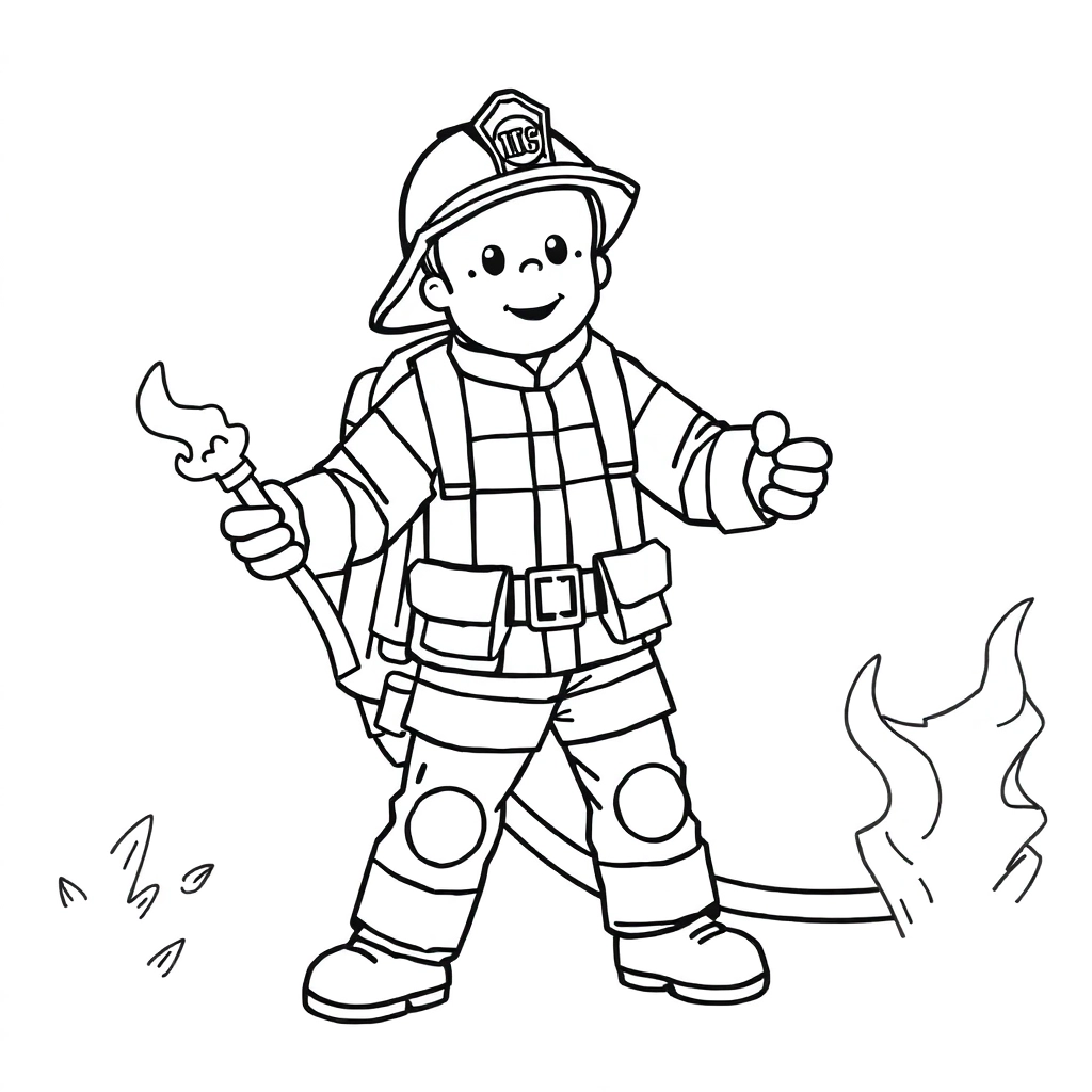 Fireman صفحات التلوين