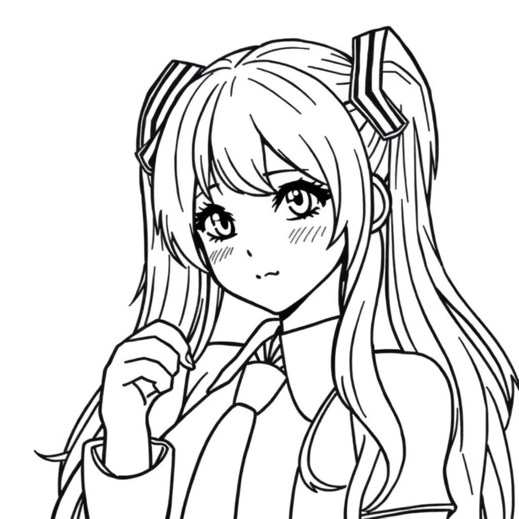 初音未来 صفحات التلوين