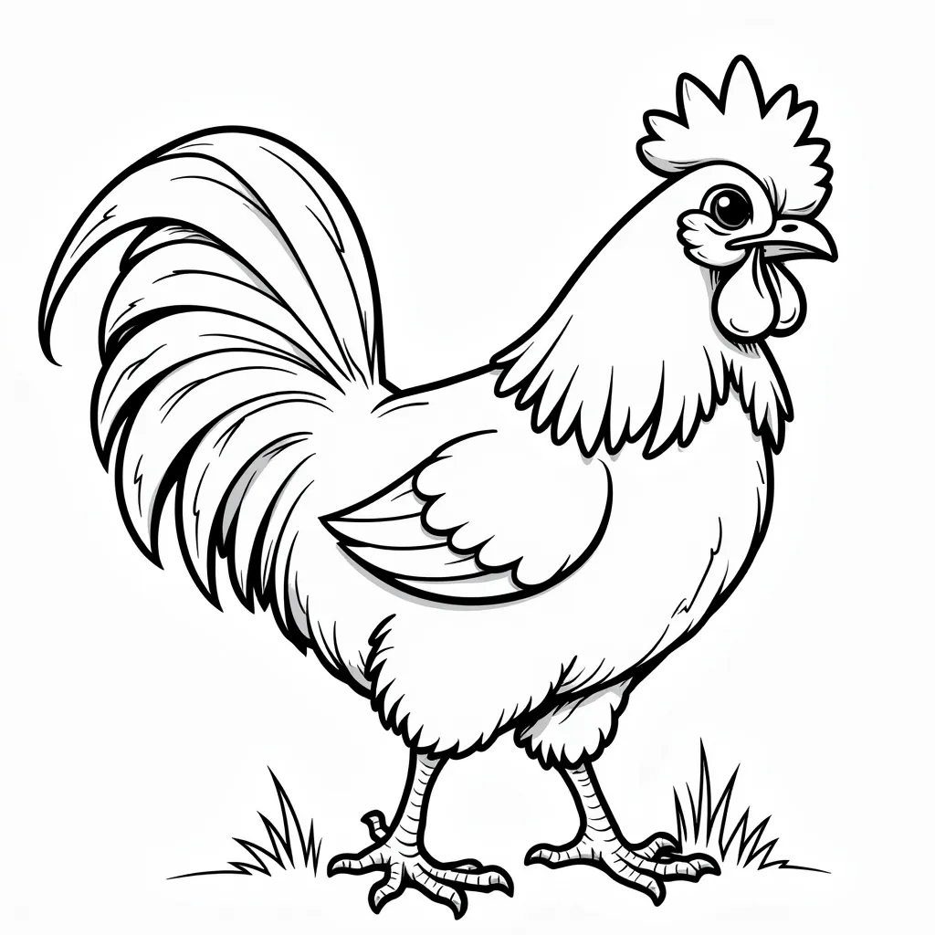 Black cock coloring pages